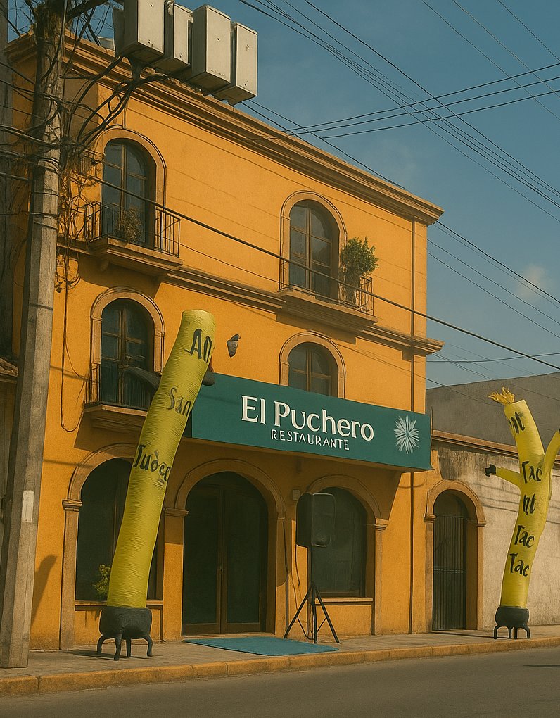 Cocina de El Puchero preparando platillos tradicionales